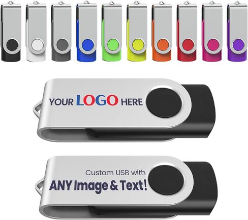 10 عبوات محرك أقراص فلاش USB 2.0 بسعة 2 جيجابايت مع سلاسل مفاتيح، محركات أقراص USB دوارة للإبهام، محرك أقراص USB للكمبيوتر المحمول (أسود) in Saudi Arabia