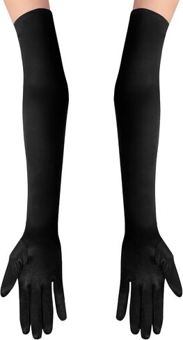 Garma Long Opera Gloves Women Formal, 1920s Satin Wedding Bridal Princess Dress For Women, Elbow Length 20inch in Saudi Arabia
