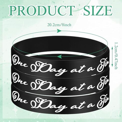 60 Pcs One Day at a Time Silicone Motivational Wristbands Black Inspirational Rubber Bracelets Sobriety Gifts for Addiction Recovery Sober Anniversary Alcoholics Anonymous Men and Women in Kuwait