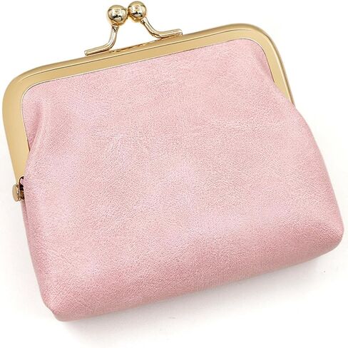Women’s Small Coin Purse, Vintage PU Leather Change Purse, Coin Bag with Kiss Lock, Mini Coin Purse for Women- Green in Saudi Arabia