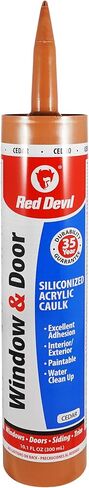 سدادة أكريليك من السيليكون للنوافذ والأبواب 087612 من Red Devil (شفاف)، 10.1 أونصة، عبوة من 12 قطعة in Kuwait
