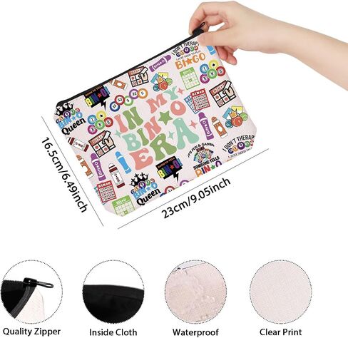 TSOTMO Bingo Player Gift Gambler Gift Lucky Bingo In My Bingo Era Bingo Bag للنساء محبي البنغو (BLK- BINGO ERA) in Saudi Arabia