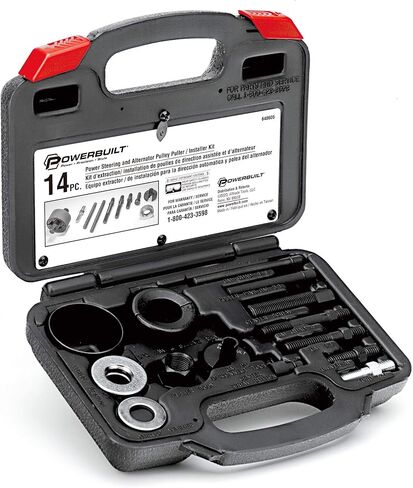 Powerbuilt Power Steering Pulley Remover Tool Set, Jaws Lock for Easy Removal, Storage Case - 648644 in Kuwait