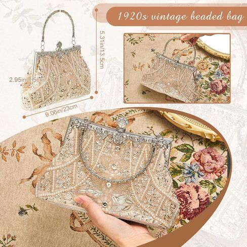 Amylove 1920s خمر قابض القابض BACK BAG الرسمي في عشرينيات من القرن العشرين للنساء هدية حفل الزفاف in Kuwait