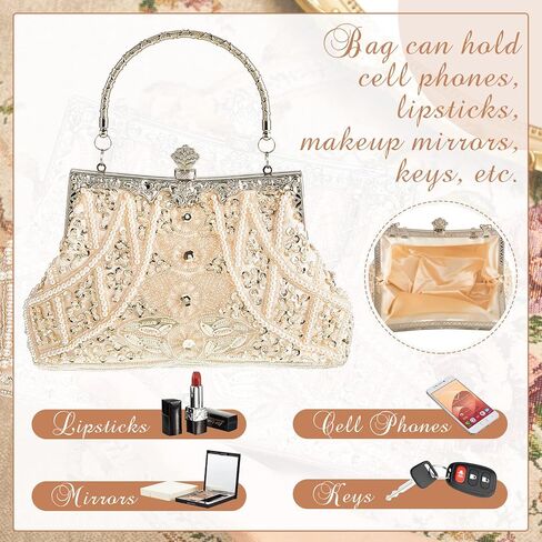 Amylove 1920s خمر قابض القابض BACK BAG الرسمي في عشرينيات من القرن العشرين للنساء هدية حفل الزفاف in Kuwait