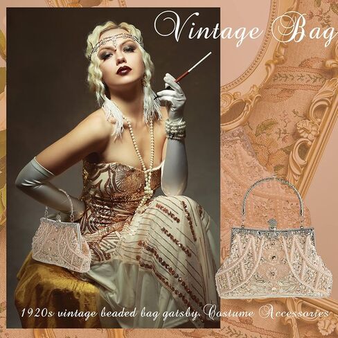 Amylove 1920s خمر قابض القابض BACK BAG الرسمي في عشرينيات من القرن العشرين للنساء هدية حفل الزفاف in Kuwait