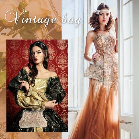 Amylove 1920s خمر قابض القابض BACK BAG الرسمي في عشرينيات من القرن العشرين للنساء هدية حفل الزفاف in Kuwait