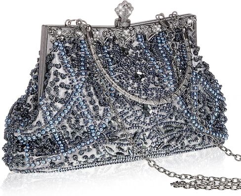 Amylove 1920s Vintage Beaded Clutch Evening Bag Formal 1920s Accessories for Women Wedding Party Gift in Saudi Arabia