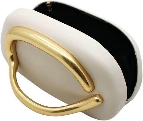 Women PU Leather Metal Handle Handbag Trendy Commuting Compact Stone Purse Hand-held Causal Shoulder Clutch Bag in Kuwait