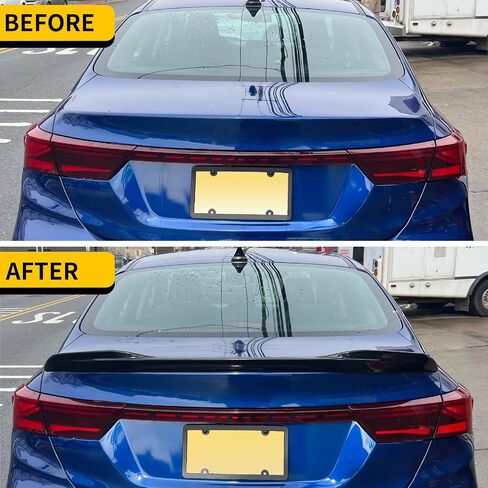 جناح المفسد متوافق مع 2019-2024 Kia ​​Forte سيدان ABS البلاستيك المفسد الخلفي المفسد الشفة الجناح المفسد الخلفي لعام 2023 Forte (أسود لامع) in Kuwait