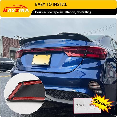 جناح المفسد متوافق مع 2019-2024 Kia ​​Forte سيدان ABS البلاستيك المفسد الخلفي المفسد الشفة الجناح المفسد الخلفي لعام 2023 Forte (أسود لامع) in Kuwait