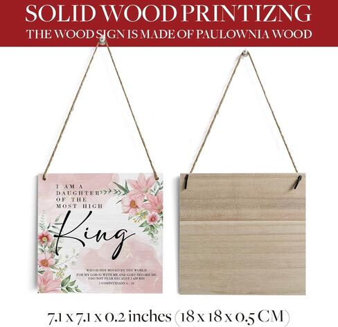 Inspirational Rustic Christian wall decor Gifts, pink room Women Religious Wood Sign Home Farmhouse Wall Hanging Decor Pink Flower Wooden Wall Art Decor Plaque for Bedroom Psalm 46:5 in Kuwait