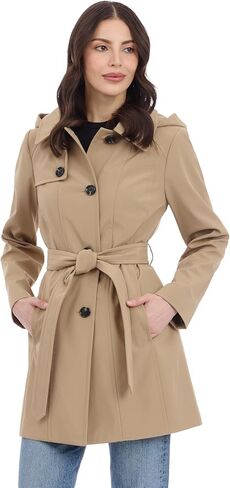 Michael Kors Women's Belted Raincoat with Detachable Hood in Saudi Arabia