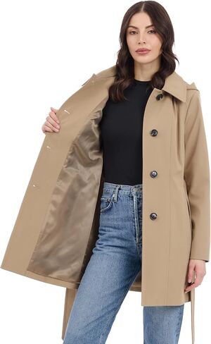 Michael Kors Women's Belted Raincoat with Detachable Hood in Saudi Arabia