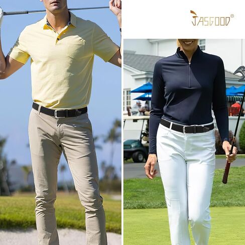 JASGOOD Men Elastic Braided Woven Belt Casual Canvas Woven Stretch Golf Belt for Men Women Jeans Suits Pants in Kuwait