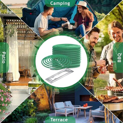 Citronella Incense Coils, 48 Pack with 2 Coil Holders, Natural Ingredients Essential Oils, for Indoor Backyard Travel Camping Terrace use in Saudi Arabia
