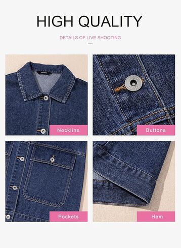 Dokotoo Womens Fashion 2025 Casual Denim Vest Oversized Mid Long Jean Vest Sleeveless Jean Jacket Shacket with Pockets in Saudi Arabia