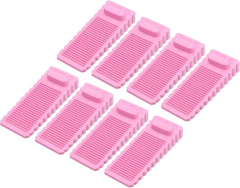 uxcell 12 Pcs Door Stoppers for Bottom of Door, 1.57 Inch Door Stops, Rubber Door Stopper Wedge Anti Slip, Window Stopper Door Stackable, White in Kuwait