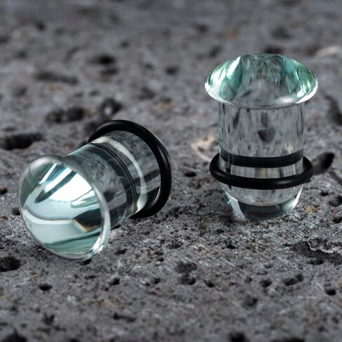 DOEARKO 16 PCS Glass Ear Gauges Stretching Kit Plugs Comfy Stretching Fashion Body Piercing gauges stretching kit 14G-00G in Saudi Arabia