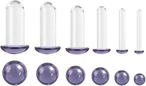 DOEARKO 12 PCS Glass Glass أذن مقاييس تمدد المقابس المريحة مقاييس جسم الأزياء in Kuwait