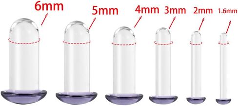 DOEARKO 12 PCS Glass Glass أذن مقاييس تمدد المقابس المريحة مقاييس جسم الأزياء in Kuwait
