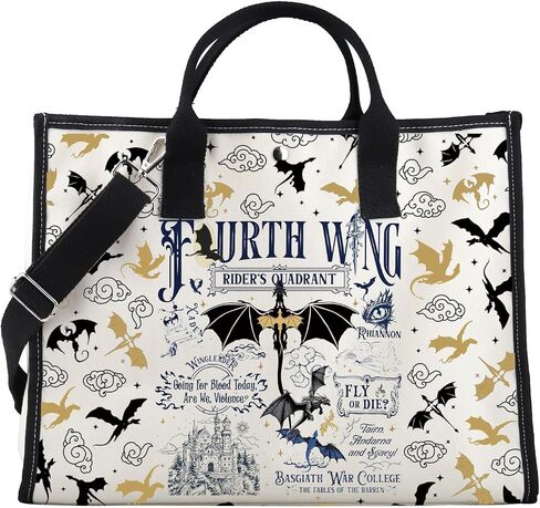 FW Merch FW Inspire Tote Bag Fly Or Die Quote Handbag Fantasy Reader Gift Dragon Rider Shoulder Bag in Kuwait