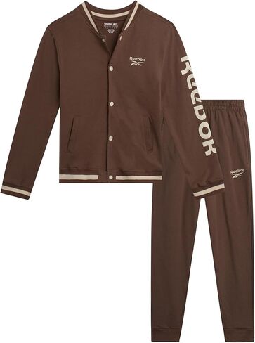 Reebok Boys' Active Tracksuit Set - 2 Piece Performance Fleece Varsity Jacket and Jogger Sweatpants for Boys (Sizes: 8-12) in Kuwait