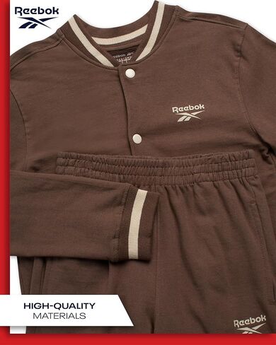 Reebok Boys' Active Tracksuit Set - 2 Piece Performance Fleece Varsity Jacket and Jogger Sweatpants for Boys (Sizes: 8-12) in Kuwait