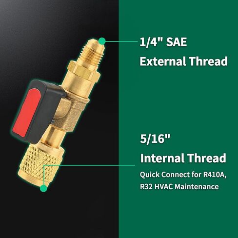 Low Loss Fittings HVAC Tools, Mini Split Air Conditioner Manifold, Refrigerant Charging Valve Compatible with R410A Refrigerant for Home AC in Kuwait