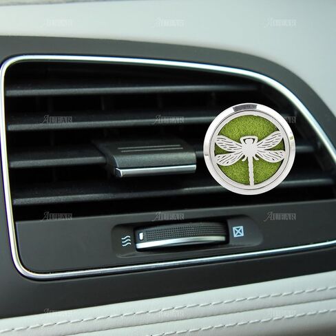 AUEAR, Turtle Car Diffuser Essential Oil Stainless Steel Diffuser Lockets Aromatherapy Air Freshener Car Vent Clip with 10 Felt Refill Pads in Kuwait