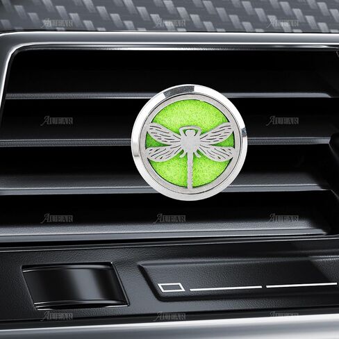 AUEAR, Turtle Car Diffuser Essential Oil Stainless Steel Diffuser Lockets Aromatherapy Air Freshener Car Vent Clip with 10 Felt Refill Pads in Kuwait
