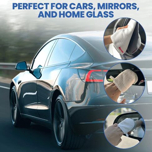 The PALYUGO Window Cleaner Kit - Microfiber Towel Cleaning Kit for Windows, Car Windshield, Streak-Free, Lint-Free, Window and Glass Cleaning Cloth (Red Label) in Saudi Arabia