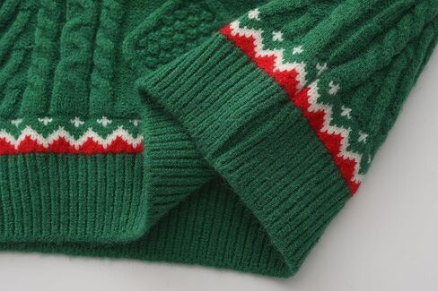 Girls Christmas Sweater Pullover Xmas Gingerbread Fair Isle Warm Winter Knit Top in Kuwait