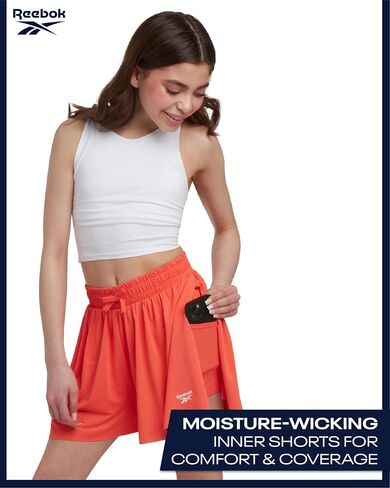 Reebok Girls Athletic Shorts - 3 Pack Lightweight Butterfly Shorts with Liner - Active Performance Flowy Shorts for Girls in Saudi Arabia