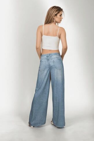 French Terry Sweatpant Jeans Denim Sweat Pants Look Like Jeans Baggy Wide Leg Stretch Pants Jeggings for Women Trendy in Saudi Arabia
