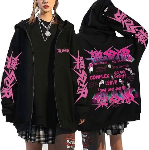 KPOP Stray Kids Album Star Hoodie Jacket Felix Hyunjin Bangchan Lee Know zippered Sweatershirts Jacket in Kuwait