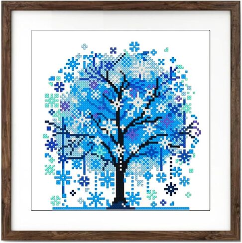 Zhenqing Stamped Cross Stitch Kit,Floral Cross Stitch Designs,11count 7.87 * 7.87in,Counted Cross Stitch Kit,Simple and Easy to Embroider,Suitable for Beginners, Entry-Level kit-Iris (66252) in Saudi Arabia