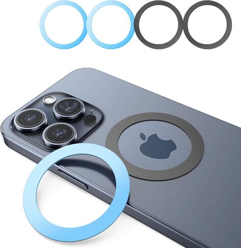 LISEN Ultra-Thin(0.4mm) for Magsafe Sticker, Powerful Magsafe Ring, Magsafe Ring Magnet Compatible with Magsafe Magnetic Wireless Charger for iPhone 15 Pro Max 14 13 12 Series,Samsung, 4 Pack in Saudi Arabia