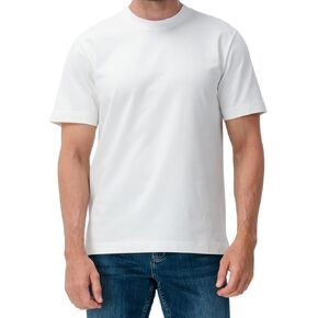 DAVID ARCHY Men's Heavyweight T-Shirt 260g Cotton Sorona Moisture-Wicking Shirts Stretch Side Slit Tees for Men 1-Pack in Kuwait