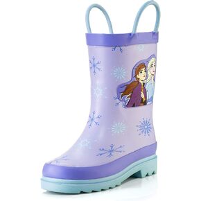 Disney Frozen Girls' Rain Boots – Waterproof Rubber Boots with Anna & Elsa Print (Toddler/Little Kids)