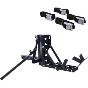 800LBS Motorcycle Trailer Hitch, Heavy Duty Steel Scooter Hauler Mount Rack 2" Motorcycle Tow Carrier Receiver, Motorcycle Trailer Hitch Scooter Hitch Carrier Tow Dolly Hauler Hitch