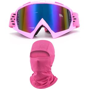 ATV Goggles with Balaclava face Mask for Men Women and Youth, Dirt Bike Motorcycle Motocross Riding Ski Goggles