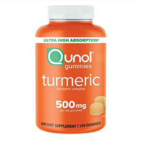 Qunol Turmeric Gummies, Gummy with 500mg Turmeric Curcumin, Joint Support Supplement, Ultra High Absorption Tumeric Curcumin, Vegan, Gluten Free, 2 Month Supply, 120 Count in Saudi Arabia