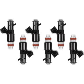 Fuel Injectors Compatible with 2003-2006 MDX,2004-2008 TL,2003-2007 Accord,2005-2015 Odyssey,2005-2011 Pilot,2006-2013 Ridgeline Replace 16450RCAA01,FJ485 6Pcs 8 Holes