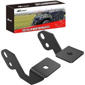 Nilight 2PCS دعامة تثبيت جانبية LED دعامات تثبيت معدنية لـ UTV Off Road 2014-2018 Polaris RZR XP 1000 RZR 900، ضمان لمدة عامين (90045B) أسود