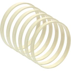 Hitefu 6 Packs 12 Inch Bamboo Floral Rings ، أطواق تطريز خشبية كبيرة للحرف اليدوية ، وحلم الماسك ، وحفل الزفاف ، والاسترداد (30 سم)
