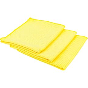 The Rag Company - Standard Waffle Weave Microfiber Towels (2-Pack) Detailing, Window, Glass and Drying, Wax & Polish, Lint-Free, Streak-Free, 370gsm, 16in x 24in, Royal Blue
