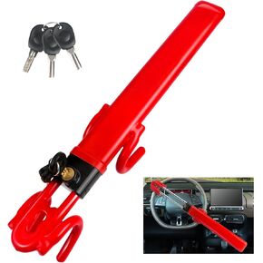 Steering Wheel Lock Anti Theft Car Device Steering Wheel Lock Anti-Theft Device Steering Lock Car Steering Wheel Lock Heavy Duty Secure Device(Yellow)