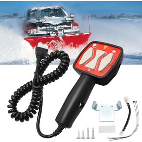 Geloo Snowplow Handheld Controller Replacement for Western 56462 SAM 1306902 Fisher 9400 Straight Blade Plows Western Snow Plow Controller, 6-Pin Plug Hand Held Remote Controller, Snowblades Plow