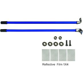20 '' Snow Plow Marker Guide 304 Stainless Steel Prosibility Fluible مع قاعدة مفصلية 90 درجة متوافقة مع معظم محراث الثلج ليس من السهل كسرها وليس الصدأ بفعالية على حافة المحراث